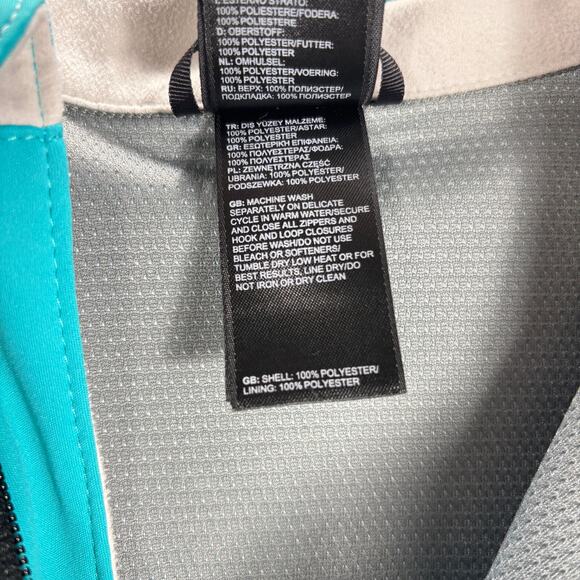 The North Face Women's Teal Soft Shell Vest M/M Full Zip Outdoor Hiking Layer - Picture 8 of 11